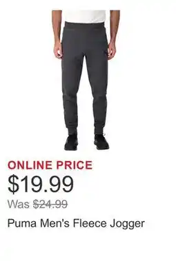 Costco Puma Men's Fleece Jogger offer