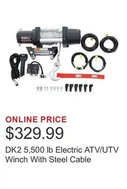 Costco DK2 5,500 lb Electric ATV/UTV Winch With Steel Cable offer