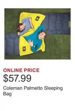 Costco Coleman Palmetto Sleeping Bag offer