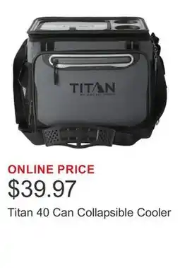 Costco Titan 40 Can Collapsible Cooler offer