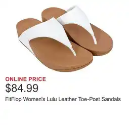Costco FitFlop Women's Lulu Leather Toe-Post Sandals offer