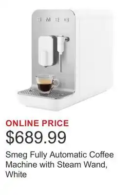 Costco Smeg Fully Automatic Coffee Machine with Steam Wand, White offer