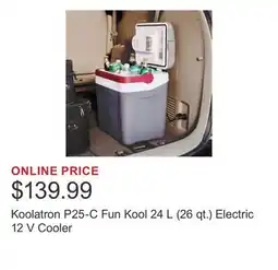 Costco Koolatron P25-C Fun Kool 24 L (26 qt.) Electric 12 V Cooler offer