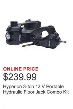 Costco Hyperion 3-ton 12 V Portable Hydraulic Floor Jack Combo Kit offer