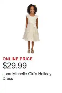 Costco Jona Michelle Girl's Holiday Dress offer