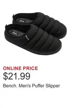 Costco Bench. Men's Puffer Slipper offer