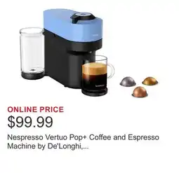 Costco Nespresso Vertuo Pop+ Coffee and Espresso Machine by De'Longhi, Pacific Blue offer