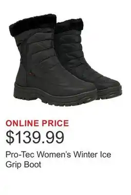 Costco Pro-Tec Women's Winter Ice Grip Boot offer