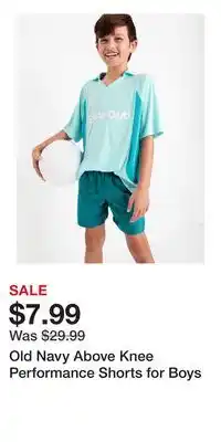 Old Navy Old Navy Above Knee Performance Shorts for Boys offer