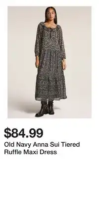 Old Navy Old Navy Anna Sui Tiered Ruffle Maxi Dress offer