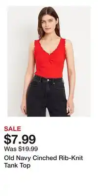 Old Navy Old Navy Cinched Rib-Knit Tank Top offer