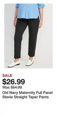 Old Navy Old Navy Maternity Full Panel Stevie Straight Taper Pants offer