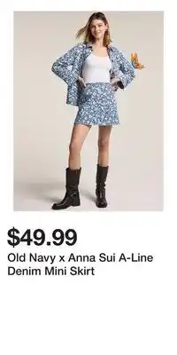 Old Navy Old Navy x Anna Sui A-Line Denim Mini Skirt offer