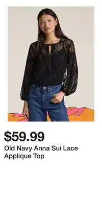Old Navy Old Navy Anna Sui Lace Applique Top offer
