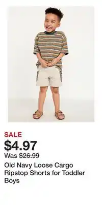 Old Navy Old Navy Loose Cargo Ripstop Shorts for Toddler Boys offer