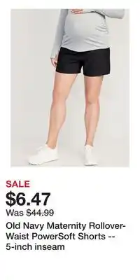 Old Navy Old Navy Maternity Rollover-Waist PowerSoft Shorts -- 5-inch inseam offer