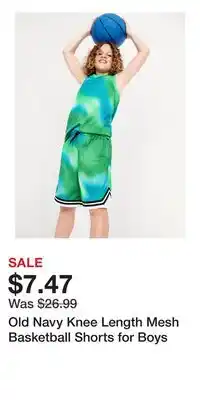 Old Navy Old Navy Knee Length Mesh Basketball Shorts for Boys offer