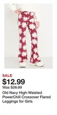 Old Navy Old Navy High-Waisted PowerChill Crossover Flared Leggings for Girls offer