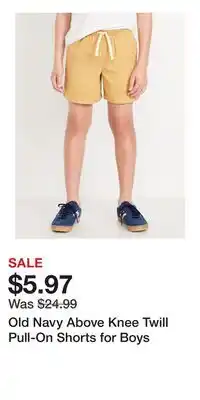 Old Navy Old Navy Above Knee Twill Pull-On Shorts for Boys offer