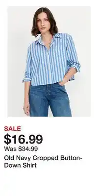 Old Navy Old Navy Cropped Button-Down Shirt offer