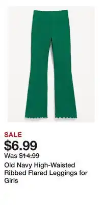 Old Navy Old Navy High-Waisted Ribbed Flared Leggings for Girls offer
