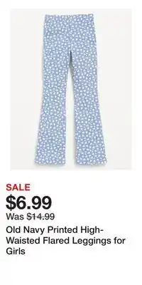 Old Navy Old Navy Printed High-Waisted Flared Leggings for Girls offer