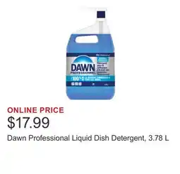 Costco Dawn Professional Liquid Dish Detergent, 3.78 L offer