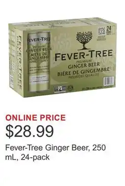 Costco Fever-Tree Ginger Beer, 250 mL, 24-pack offer
