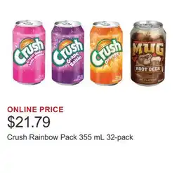 Costco Crush Rainbow Pack 355 mL 32-pack offer