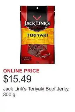 Costco Jack Link's Teriyaki Beef Jerky, 300 g offer