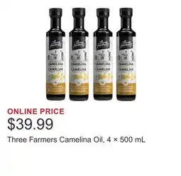 Costco Three Farmers Camelina Oil, 4 × 500 mL offer