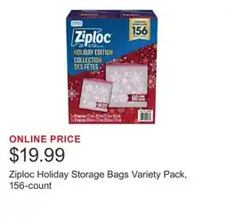 Costco Ziploc Holiday Storage Bags Variety Pack, 156-count offer