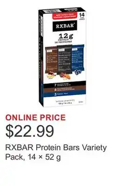 Costco RXBAR Protein Bars Variety Pack, 14 × 52 g offer