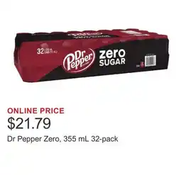 Costco Dr Pepper Zero, 355 mL 32-pack offer