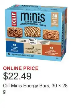 Costco Clif Minis Energy Bars, 30 × 28 g offer