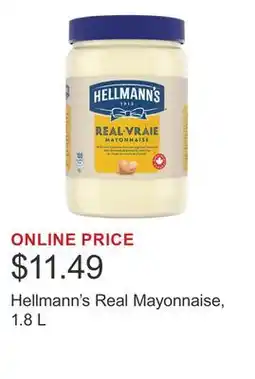 Costco Hellmann's Real Mayonnaise, 1.8 L offer
