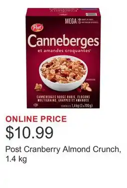 Costco Post Cranberry Almond Crunch, 1.4 kg offer