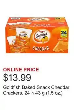 Costco Goldfish Baked Snack Cheddar Crackers, 24 × 43 g (1.5 oz.) offer