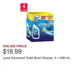 Costco Lysol Advanced Toilet Bowl Cleaner, 4 × 946 mL offer