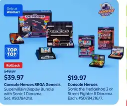 Walmart Console Heroes Sonic the Hedgehog 2 or Street Fighter II Diorama offer