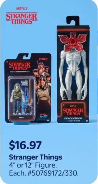 Walmart Stranger Things 4" or 12" Figure offer