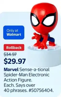 Walmart Marvel Sense-a-tional Spider-Man Electronic Action Figure offer