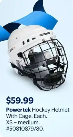 Walmart Powertek Hockey Helmet With Cage offer