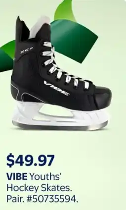 Walmart VIBE Youths' Hockey Skates Pair offer