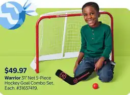 Walmart Warrior 31" Net 5-Piece Hockey Goal Combo Set offer