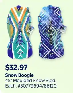 Walmart Snow Boogie 45" Moulded Snow Sled offer