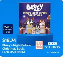 Walmart Bluey's Night Before Christmas Book offer