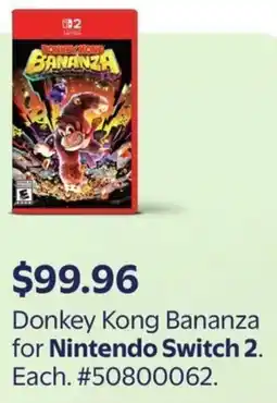 Walmart Donkey Kong Bananza for Nintendo Switch 2 offer