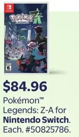 Walmart Pokémon Legends: Z-A for Nintendo Switch offer