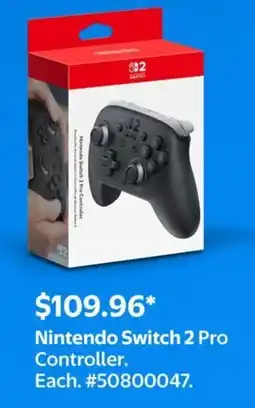 Walmart Nintendo Switch 2 Pro Controller offer